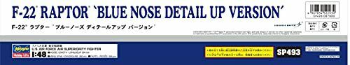Hasegawa 1/48 USAF F-22 RAPTOR BLUE NOSE DETAIL UP VERSION Model Kit SP493 NEW_3