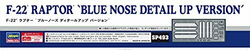 Hasegawa 1/48 USAF F-22 RAPTOR BLUE NOSE DETAIL UP VERSION Model Kit SP493 NEW_4