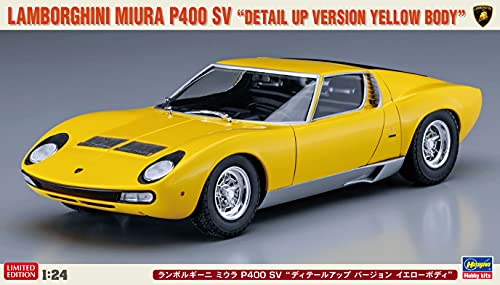 Hasegawa 1/24 Lamborghini Miura P400 SV Detail Up Version Yellow Body Model Kit_5