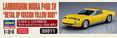 Hasegawa 1/24 Lamborghini Miura P400 SV Detail Up Version Yellow Body Model Kit_6