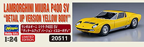 Hasegawa 1/24 Lamborghini Miura P400 SV Detail Up Version Yellow Body Model Kit_6