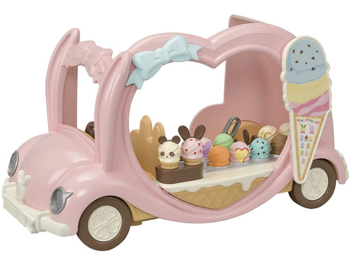 Epoch Calico Critters Sylvanian Families Happy ice cream wagon Mi-89 PS,ABS NEW_1