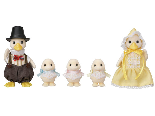 Epoch Sylvanian Family Doll Duck Family C-64 Duck Father, Mother, 3 babies NEW_1
