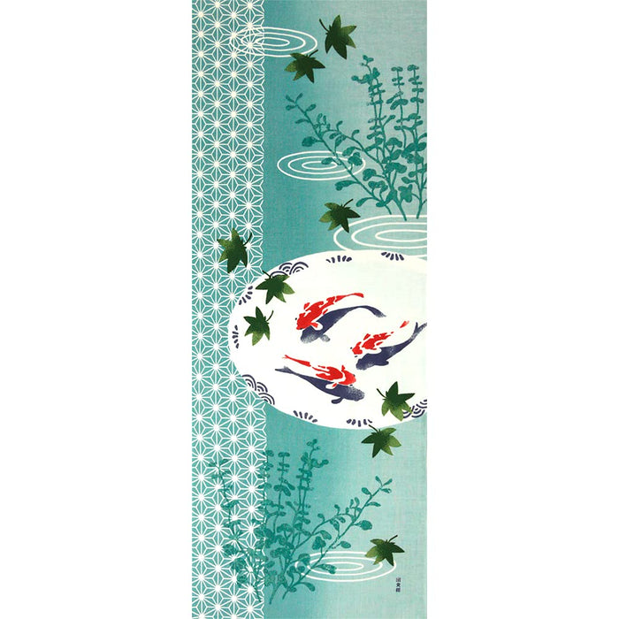 Hama pattern Picture Tenugui Refreshing Goldfish 34x90cm Cotton Cut Cloth NEW_1
