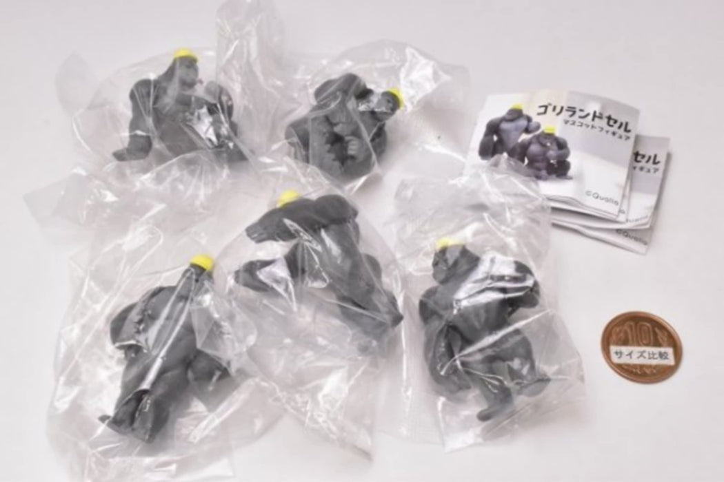 Qualia Gorilla Landsell Mascot Figure Set of 5 Full Complete Gashapon toys NEW_3