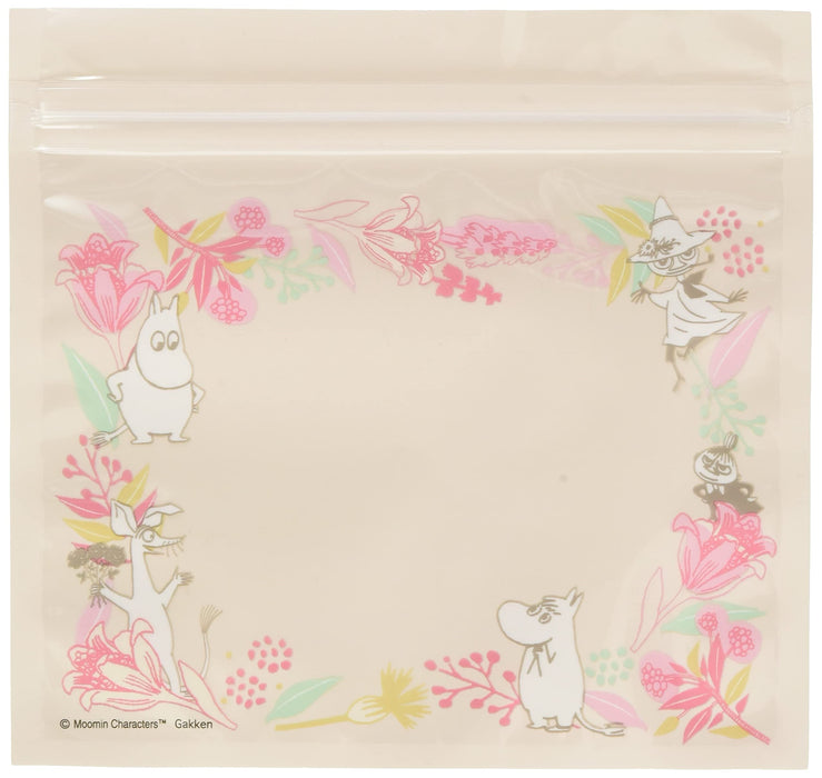 Gakken Sta:Ful Moomin Zip Bag Plastic Bag with Zipper Frame R04237 140x145mm NEW_1