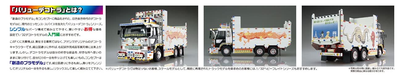 Aoshima 1/32 Value Decotruck Series SP Kunie Bojyo Deep Box Dump Model Kit NEW_7