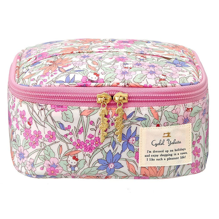 LIBERTY x Hello Kitty Makeup Bag Vanity Case Sanrio Brush pockets made in Japan_1