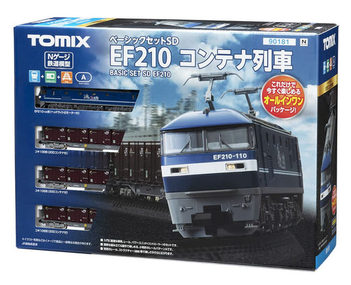 TOMIX N gauge basic set SD EF210 container train 90181 model Train Introductory_1