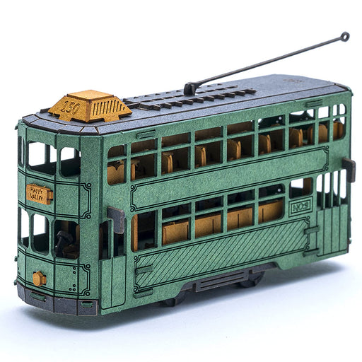 Aozora Traveler's Craft TC-03 Hong Kong Tram Cardboard Craft Kit W92xH53xD31mm_1