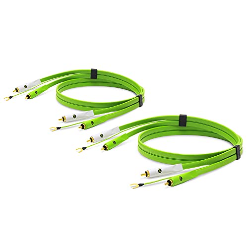 Oyaide NEO d+RCA for TurnTable classB Duo Cable Green 1.0m 3.3ft Pair 2 Set NEW_1