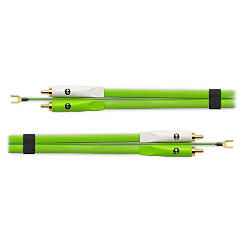Oyaide NEO d+RCA for TurnTable classB Duo Cable Green 1.0m 3.3ft Pair 2 Set NEW_2