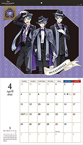 Sun-Star Stationery Disney 2022 Calendar Wall Mounted Twisted Wonderland NEW_4