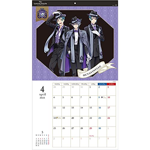 Sun-Star Stationery Disney 2022 Calendar Wall Mounted Twisted Wonderland NEW_5