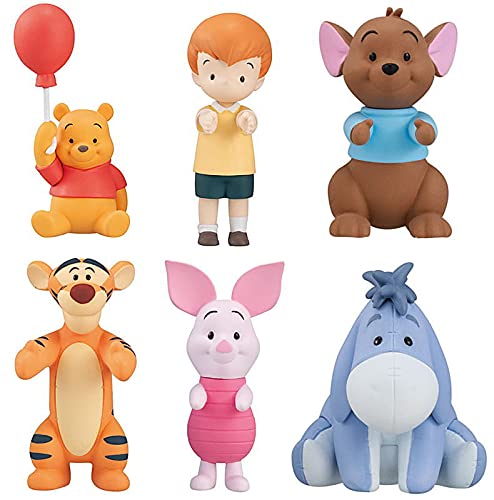 BANDAI Narabundesu. Winnie The Pooh Figure Set of 6 Complete Gashapon toys NEW_2