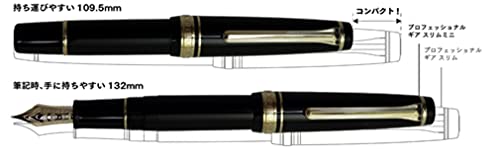 Sailor Fountain Pen Professional Gear Slim Mini Gold Black Fine Point 111303220_4