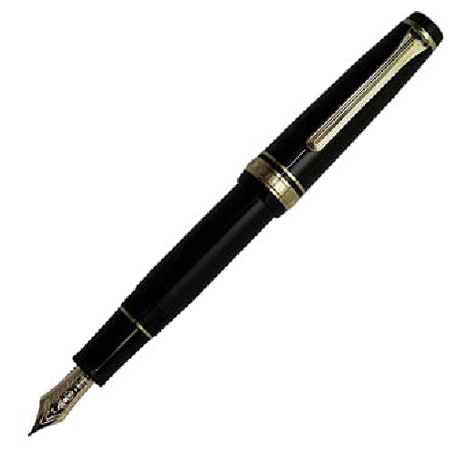 Sailor Fountain Pen Professional Gear Slim Mini Gold Black MF 111303320 NEW_2