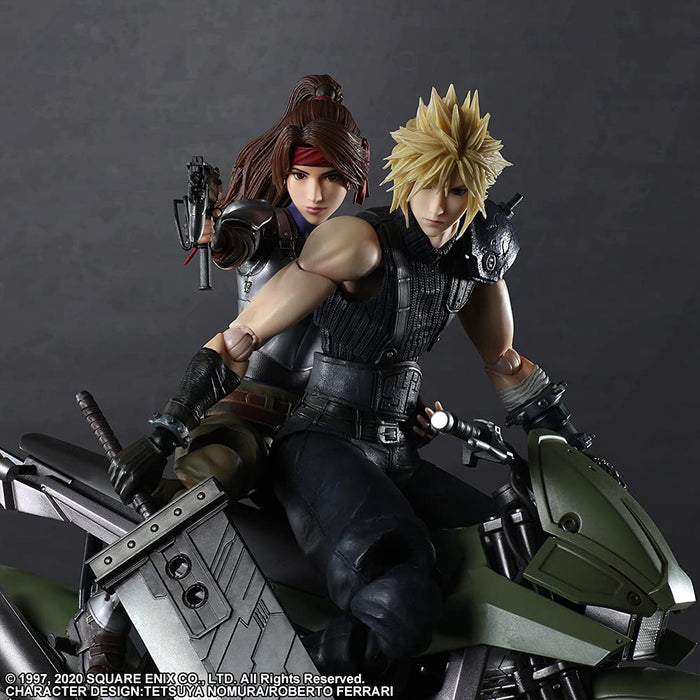 Final Fantasy VII Remake Play Arts Kai Jessie, Cloud & Motorcycle Set Figure NEW_5