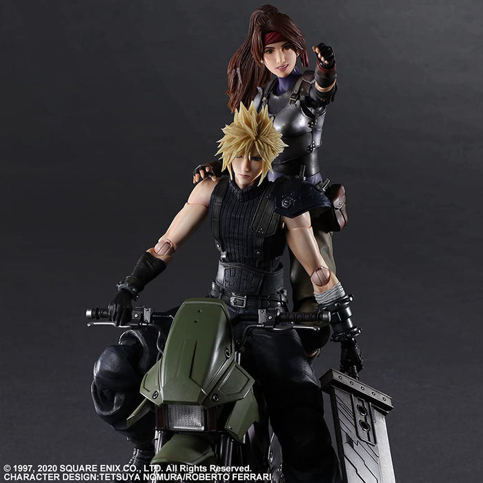 Final Fantasy VII Remake Play Arts Kai Jessie, Cloud & Motorcycle Set Figure NEW_6