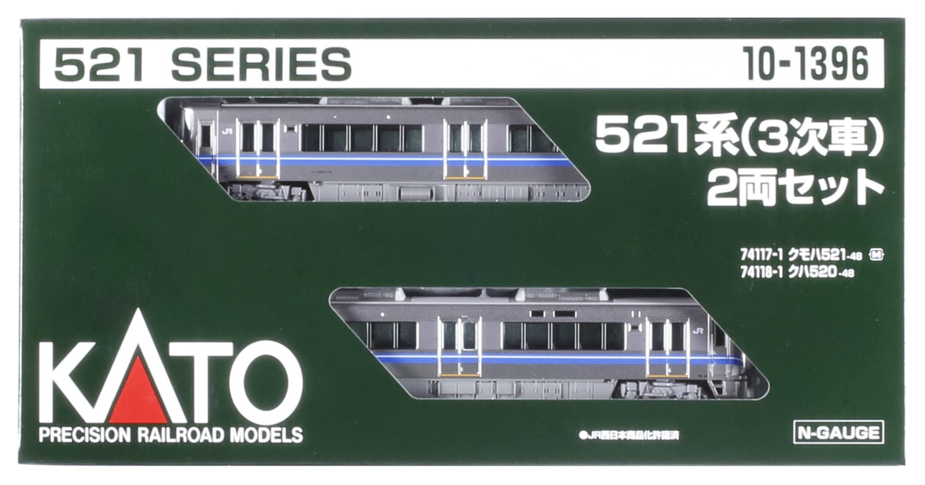 KATO N Gauge Series 521 3rd model 2-Car Set 10-1396 Model Railroad Train NEW_5