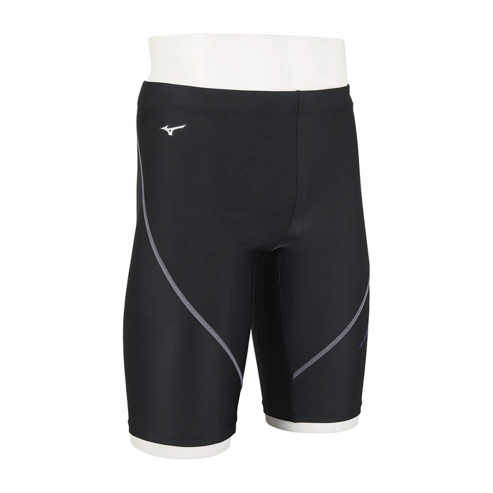 MIZUNO N2JB1611 Men's Swimsuit Half Spats Inseam 26cm Black/Light Gray Size S_3