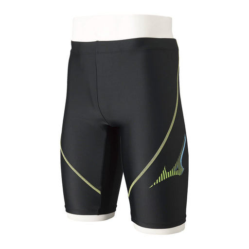 MIZUNO N2JB1611 Men's Swimsuit Half Spats Inseam 26cm Black/Lime Size S NEW_1