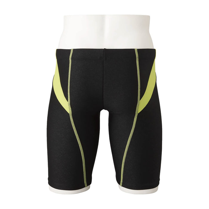 MIZUNO N2JB1601 Swimsuit Challenge Swimmer STROKE ONE Half Spats Black/Lime M_2