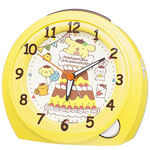 Seiko clock Alarm Clock Pompompurin Yellow Pearl 114 × 130 × 77mm CQ804Y NEW_1