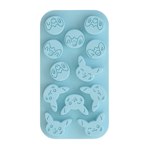 Pokemon Center Original Ice Tray Pikachu and Piplup silicone Light Blue NEW_1