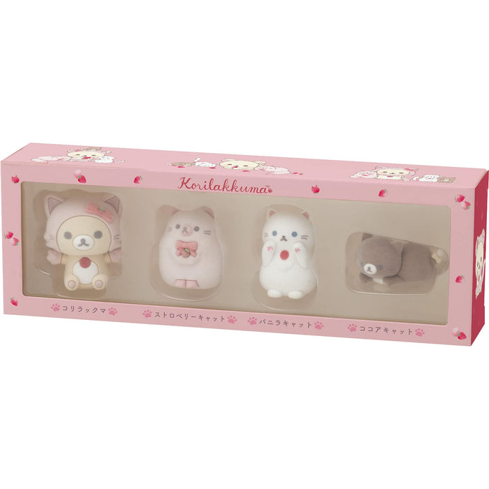 SAN-X Rilakkuma Korilakkuma Strawberry cat Figure set Box ‎AB05401 PVC NEW_1