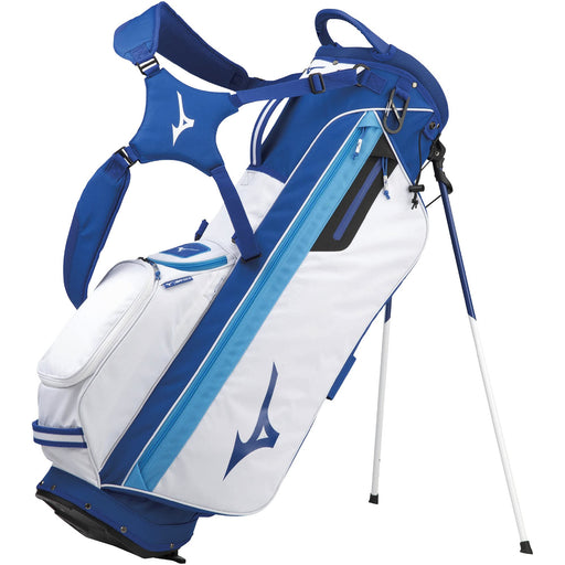 MIZUNO Golf Men's Stand Caddy Bag BR-D3 9 x 47 inch 2.1kg White Blue ‎5LJC2130_1