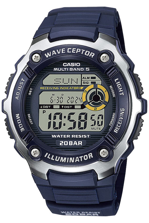 CASIO Collection Wave Scepter WV-200R-2AJF Men's Watch Navy World Time Alarm NEW_1