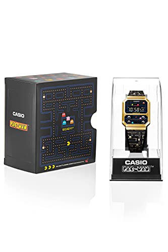 Casio Pac-Man Collaboration Watch Gold & Black A100WEPC-1BJR