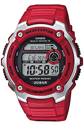 Casio Collection Wave Scepter WV-200R-4AJF Men's Watch Red Day/Date Timer NEW_1