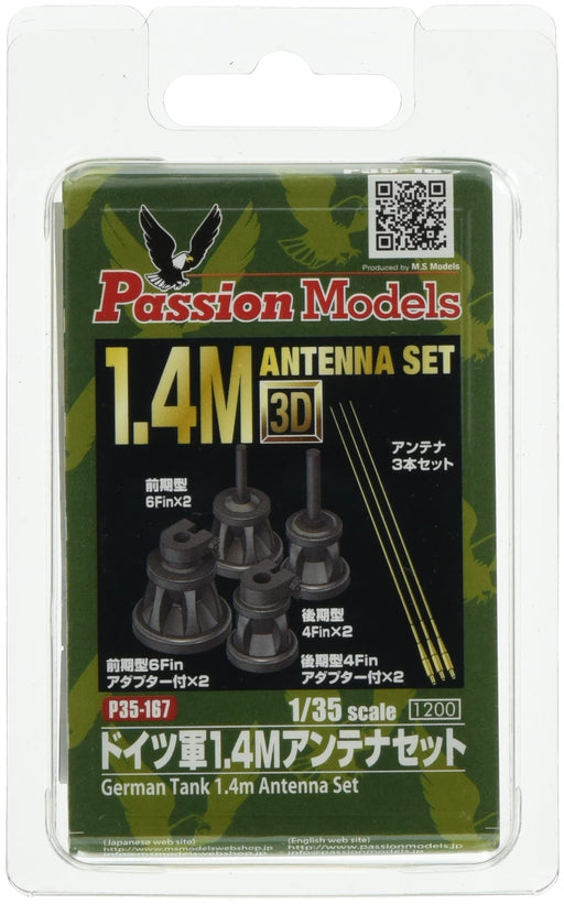 Passion Models 1/35 German 1.4M Antenna Set Plastic Model Parts P35-167 NEW_1