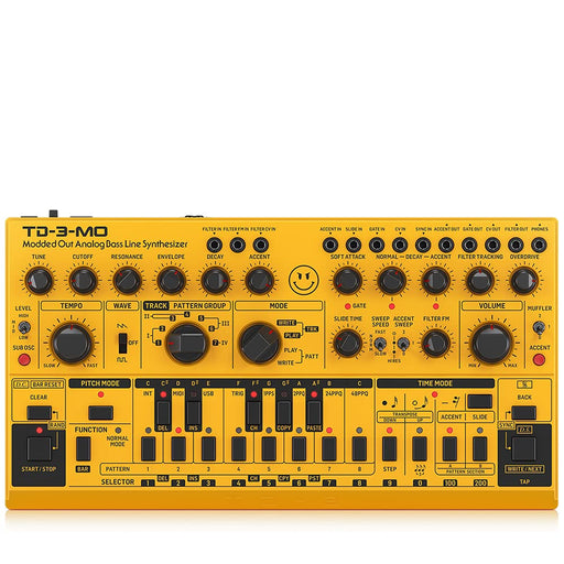 BEHRINGER TD-3-MO-AM Modded Out model analog bassline synthesizer Yellow USB/DIN_1