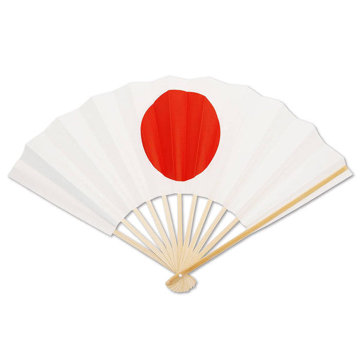 Japanese Traditional Fan SENSU Japan Flag Hinomaru Pattern 27cm 11 bones NEW_1