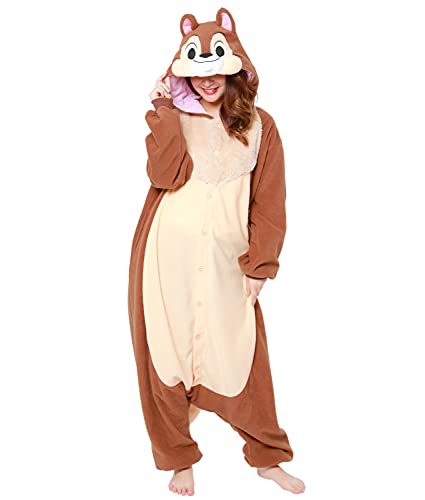 SAZAC Disney Chip Fleece Costume Pajamas Kigurumi Unisex Chip 'n Dale One-size_1