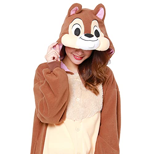 SAZAC Disney Chip Fleece Costume Pajamas Kigurumi Unisex Chip 'n Dale One-size_5