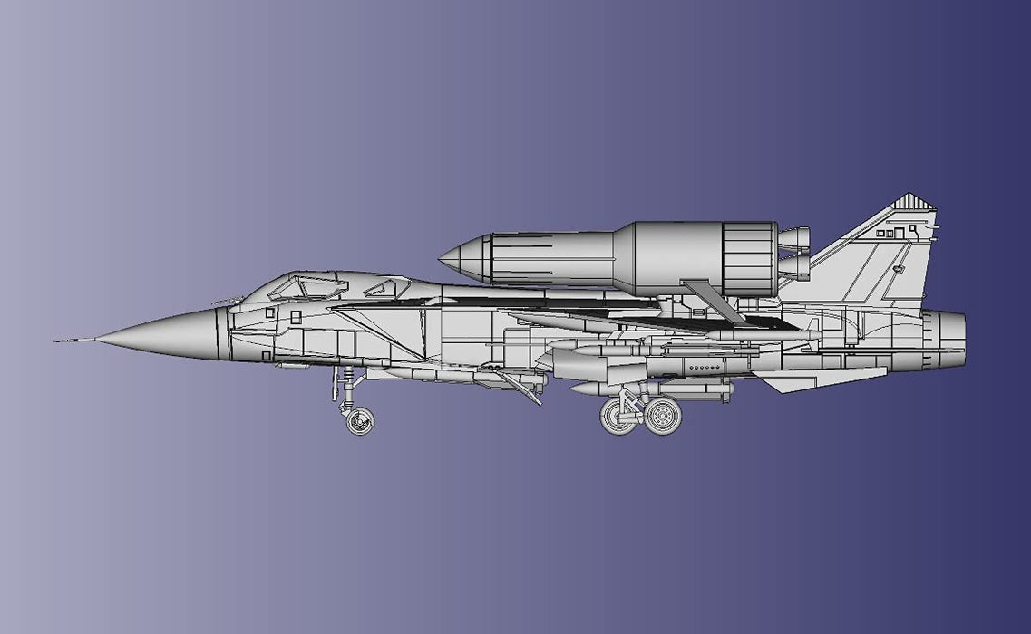 Hma Yakouun no Sarissa 1/144 scale MiG-31 Semargl Plastic Model kit L160mm NEW_7