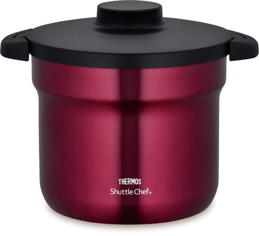THERMOS ‎KBJ-4501 R Vacuum Thermal Cooker Shuttle Chef 4.3L for 4 to 6 Red NEW_1