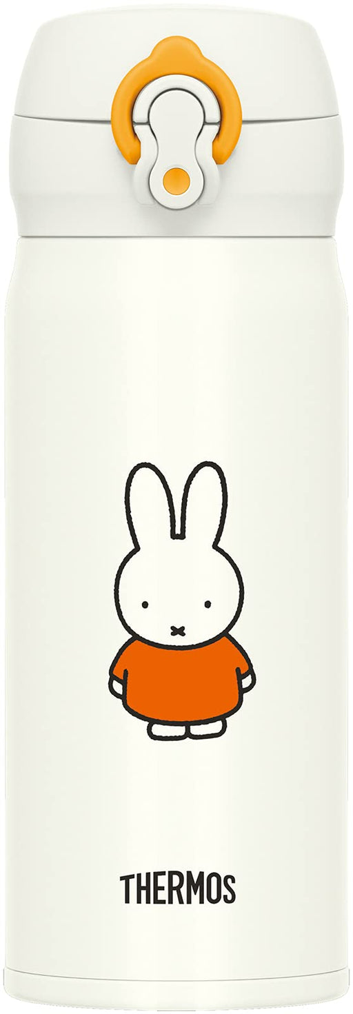 Thermos Water Bottle Vacuum Insulated Mobile Mug 400ml Miffy JNL-404B WH-OR NEW_2