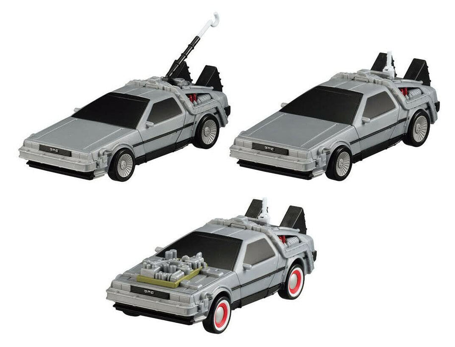BANDAI back to the future EXCEED MODEL Delorean Set of 3 Figure Gashapon toys_3