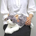 Knee Cat M Silver and White Tabby Plush Doll Stuffed Toy Hizaneko SUN LEMON 47cm_6