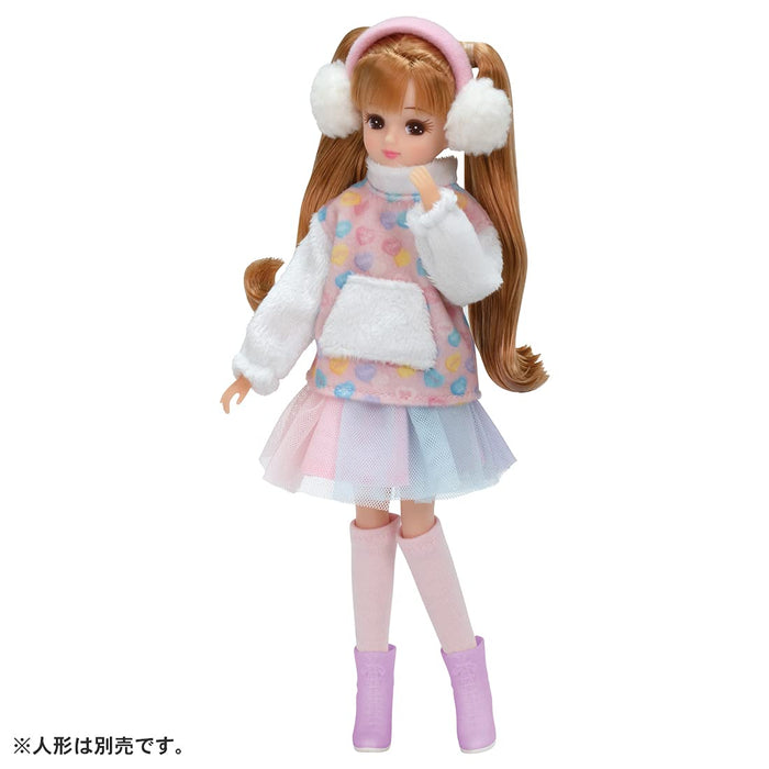 TAKARA TOMY DRESS ONLY Licca-chan LW-16 Mokomoko Girly Outfit Set Polyester NEW_4