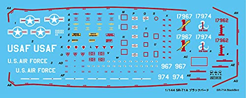 PLATZ 1/144 USAF HIGH ALTITUDE RECONNAISSANCE AIRCRAFT SR-71A Blackbird Kit NEW_3