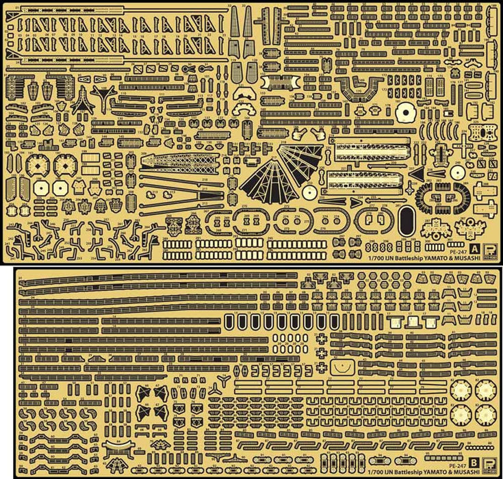 1/700 Genuine Upgrade Parts Set for IJN Battleship Musashi 1942 GB7022 NEW_1