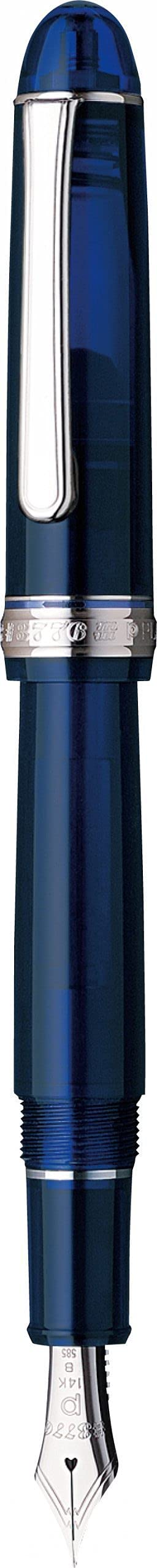 Platinum Fountain Pen #3776 Century Rhodium Chartres Blue Fine PNB-18000CR #51-2_1