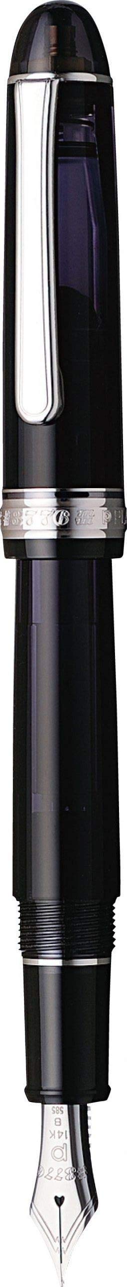 Platinum Fountain Pen #3776 Century Rhodium Black Diamond Medium ‎PNB18000CR-7M_1