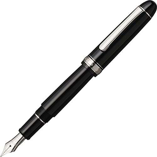 Platinum Fountain Pen #3776 Century Rhodium Black Diamond Medium ‎PNB18000CR-7M_2